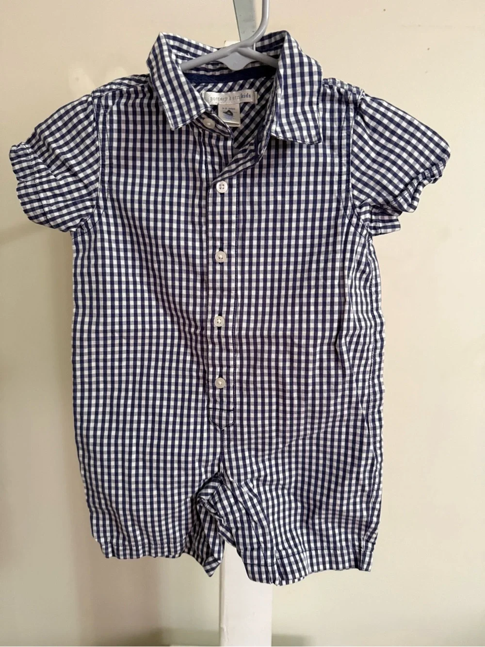 Pottery Barn Kids Gingham Romper